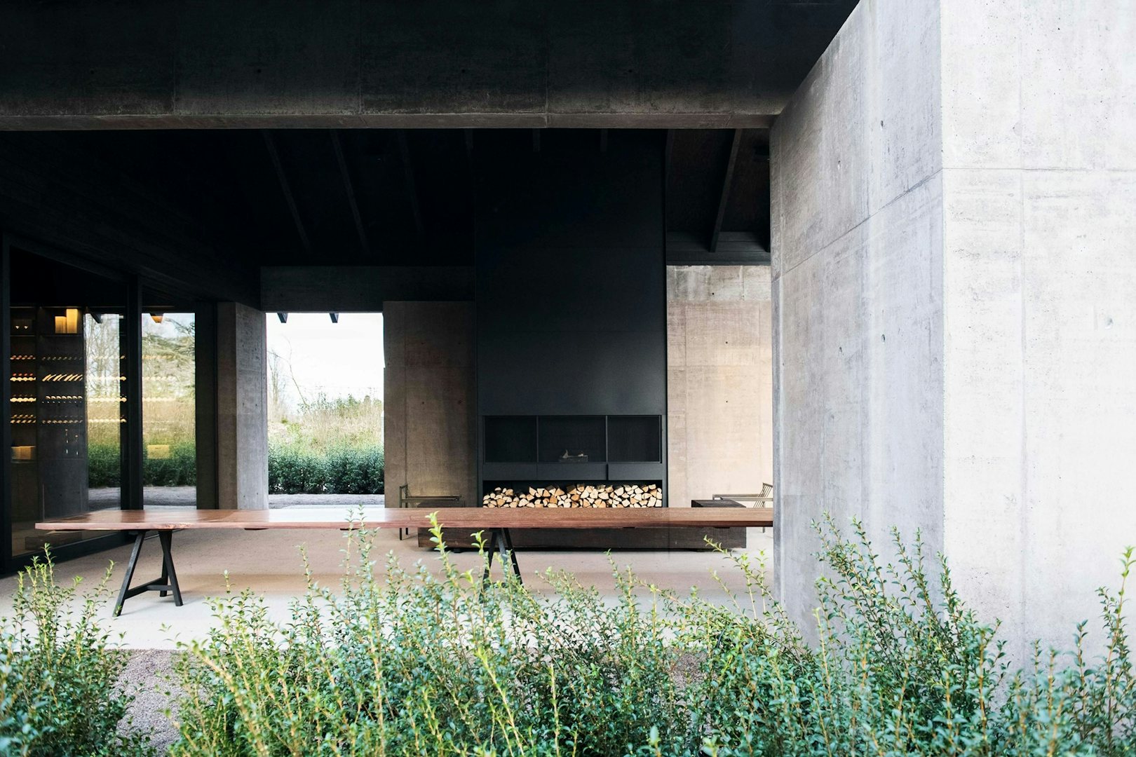 outside seating area at vineyard Valke Vleug