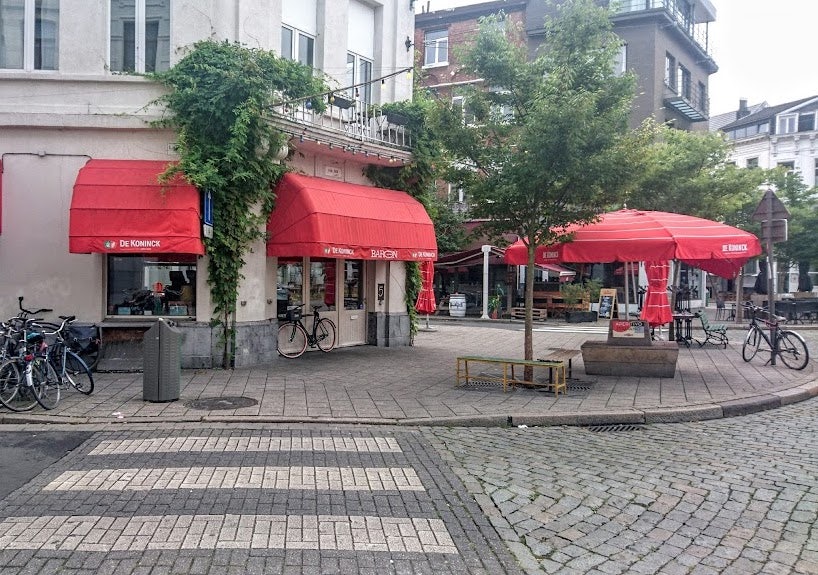 terrace of Cafe Baron in Antwerp