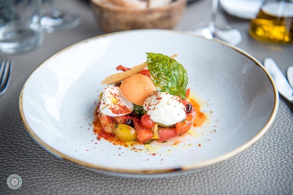 an Italian veggie dish at Lucana restaurant