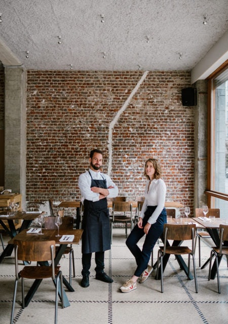 Brussels - owners of restaurant Barge in the interior