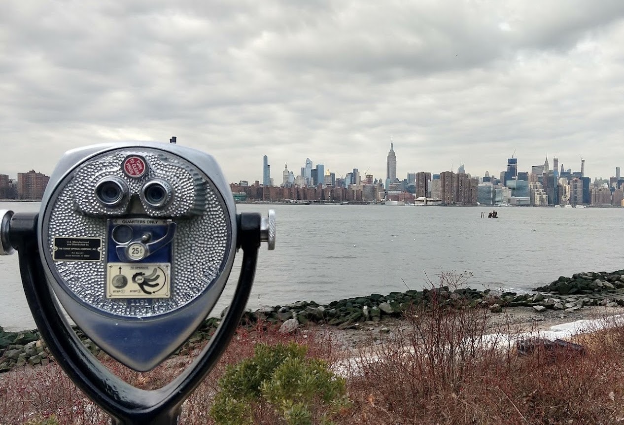 view over Manhattan from Marsha P. Johnson State Park