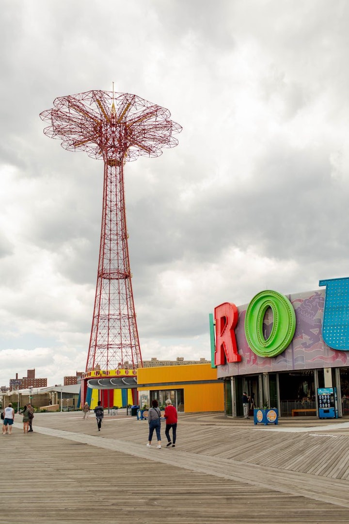 the iconic Parachute Jump on Coney Island