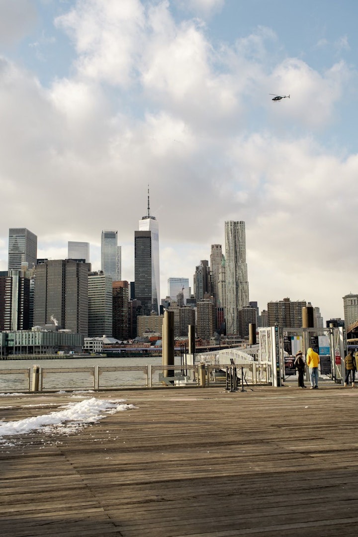 amazing view over Manhattan's skyline from Brooklyn Bridge Park - Pier 1