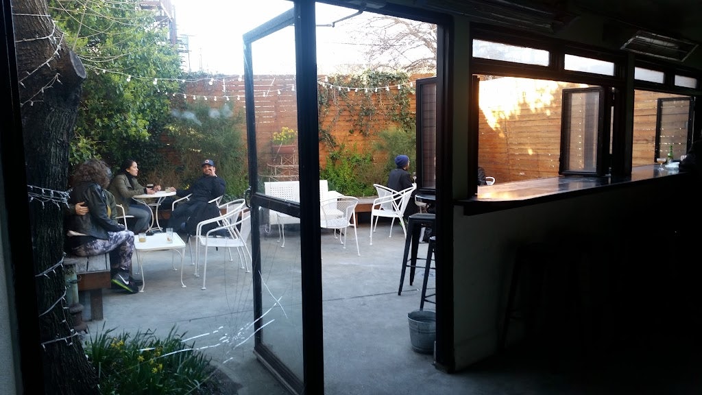 hidden courtyard patio at the Narrows bar in Brooklyn