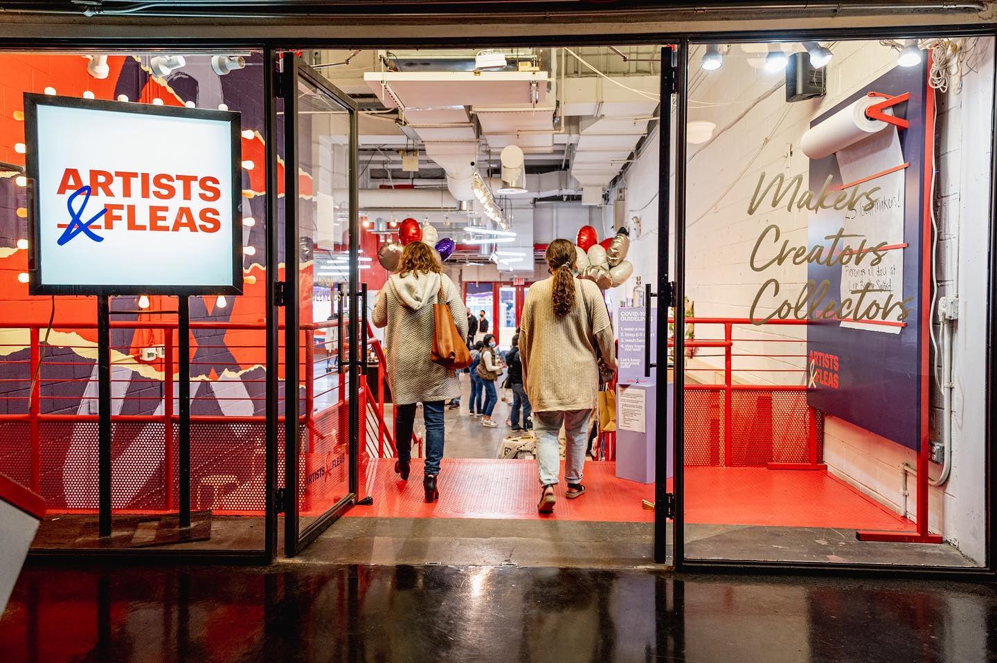 entrance of Artists & Fleas market in Brooklyn