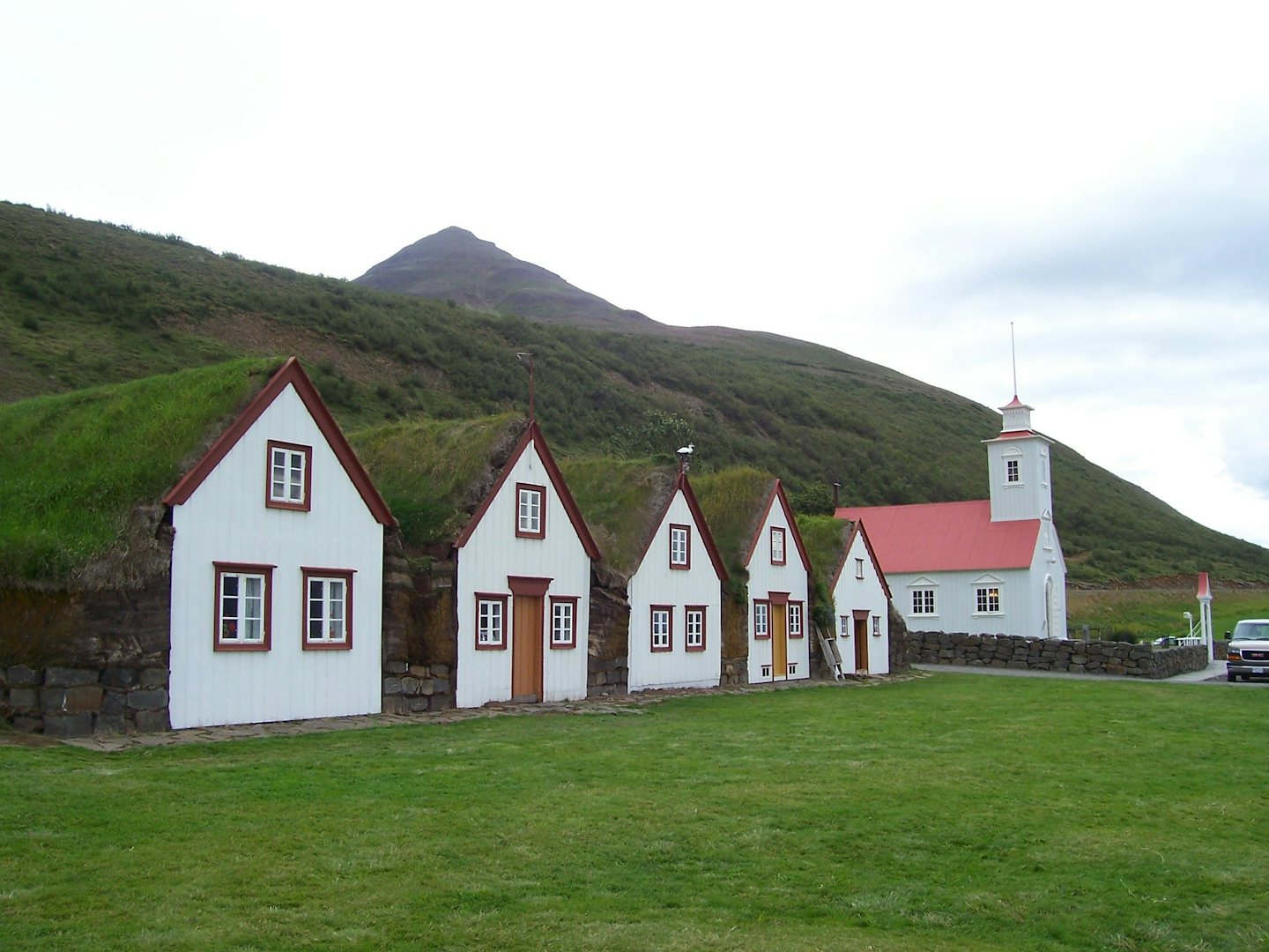 Laufás Turfhouses in Iceland