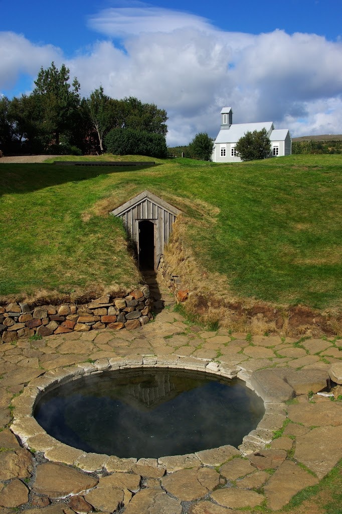 a thermal hot spring at the Snorri Sturluson Manor Ruins