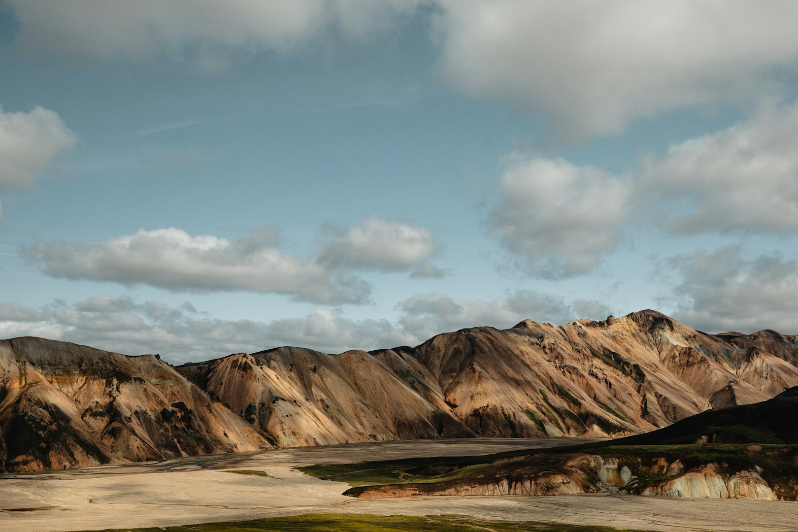 stunning view over the Landmannalaugar Hills in Iceland