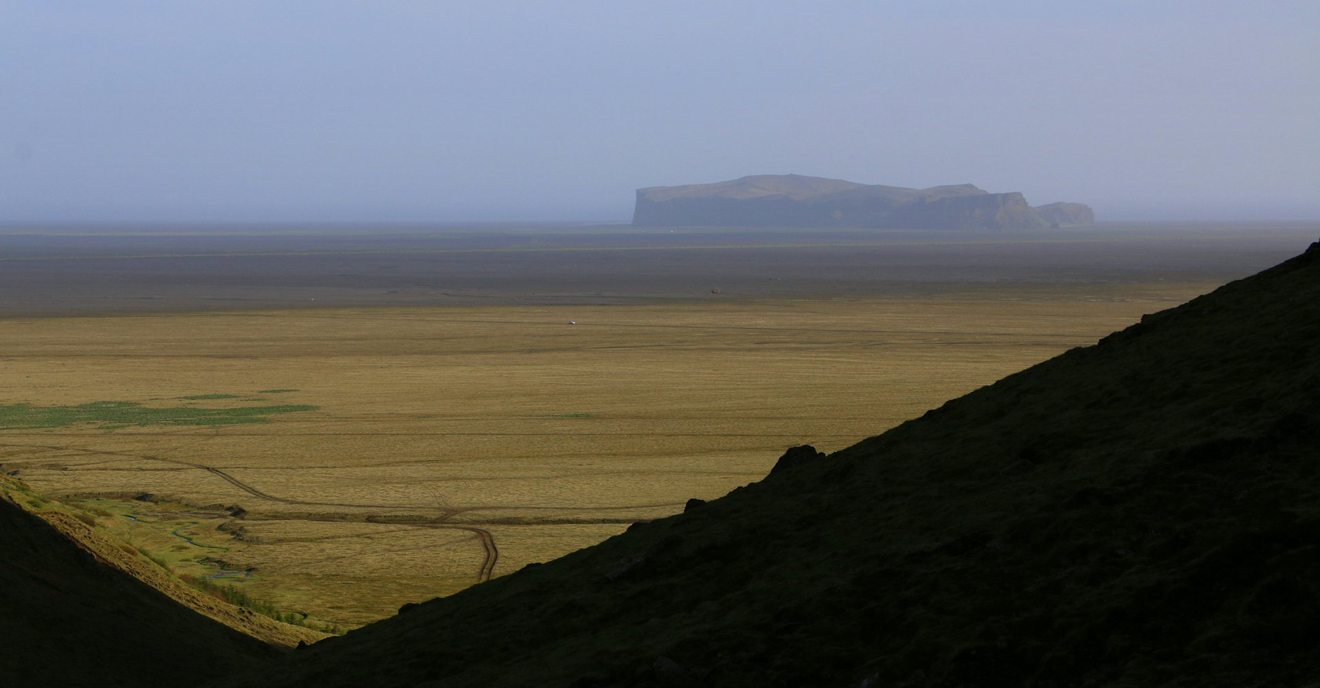 the beautiful burial mound of Hjörleifshöfði