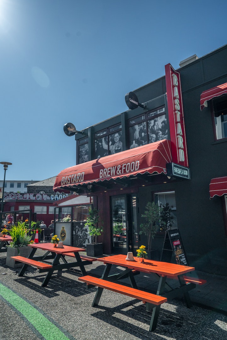 terrace at Bastard and Brew in Iceland