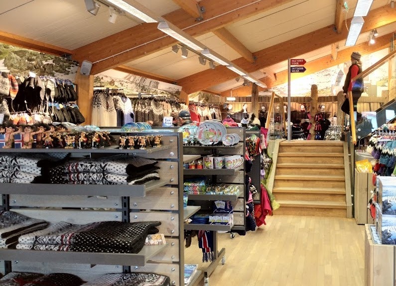 store interior of Icewear store in Iceland