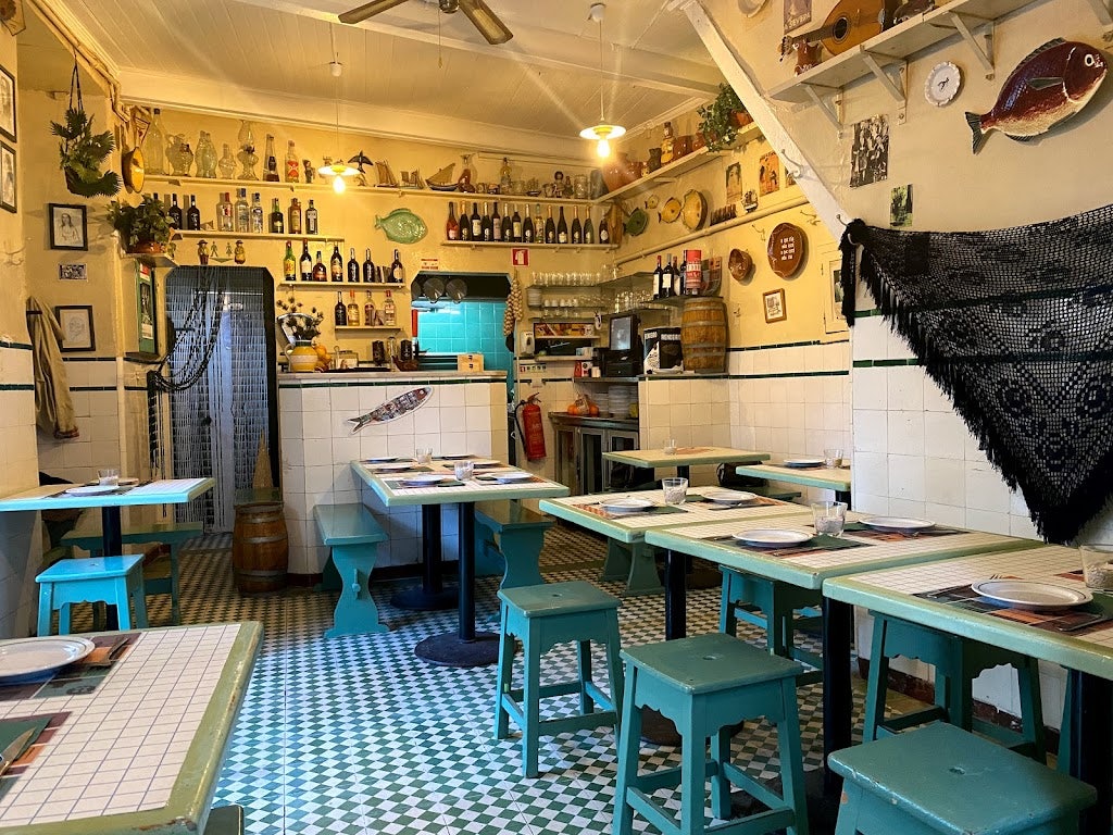 traditional Portuguese interior of A Baiuca a Fama