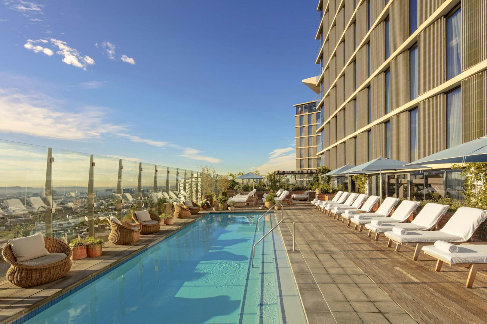 Rooftop terrace and pool at 1 Hotel West Hollywood