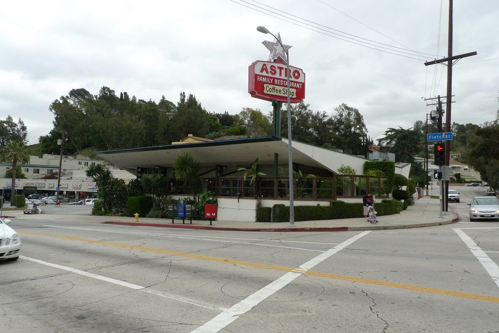 Exterior of Astro Family Restaurant in Los Angeles 