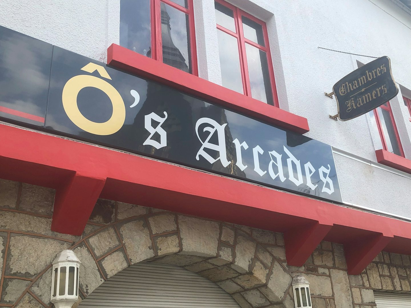 Facade of Ô's Arcades in Liège