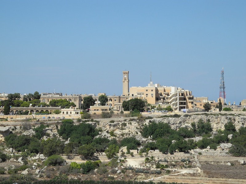 view over Mtarfa and its clock tower