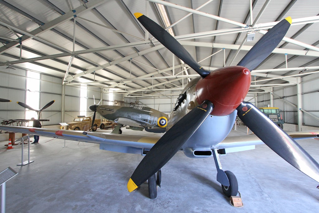 planes at display at the Malta aviation museum