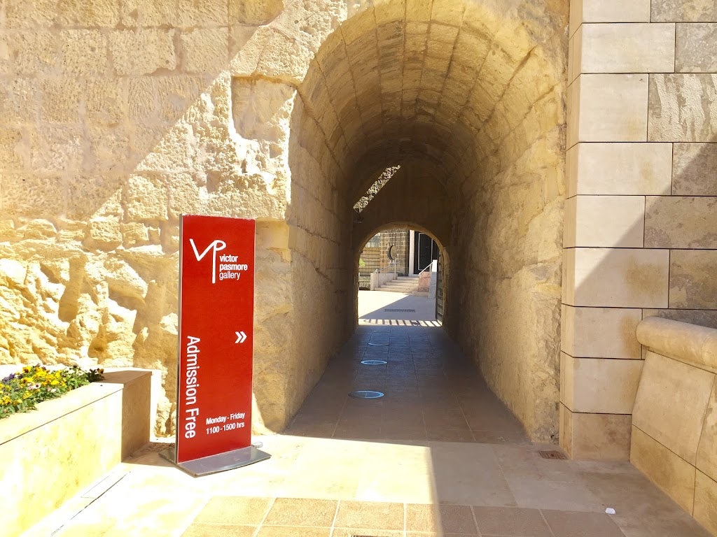 entrance of the Victor Pasmore Gallery in Malta