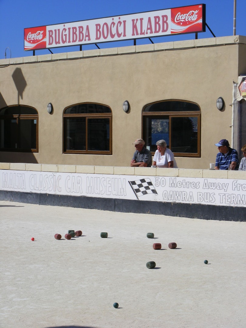 people playing a game of Bocci in Malta