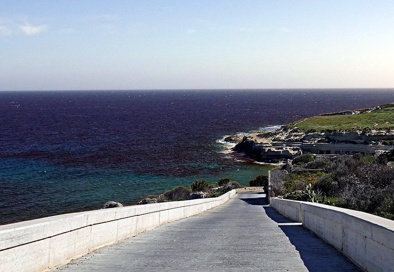 view over Daħlet Qorrot Bay in Malta