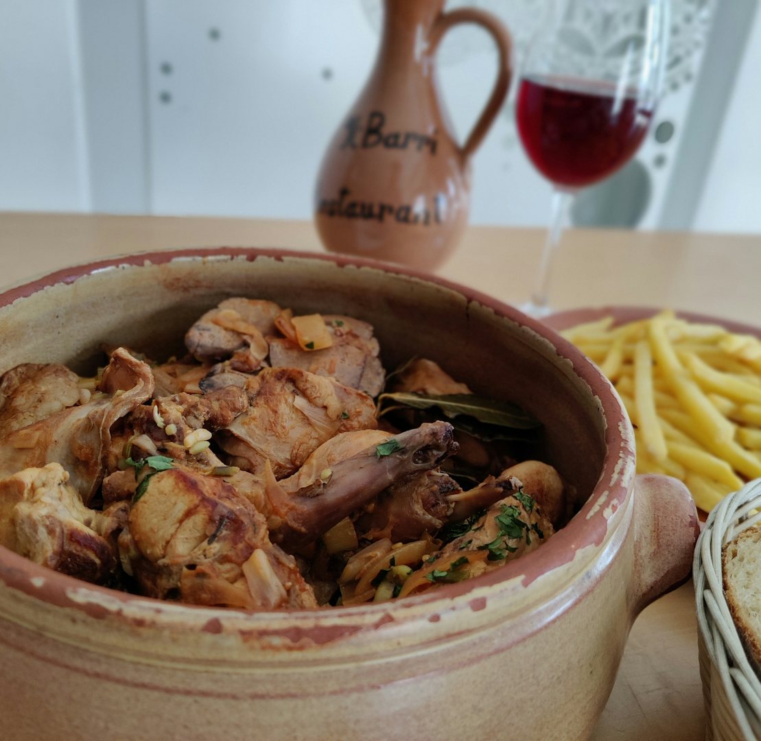 a traditional rabbit stew from Il-Barri restaurant Malta