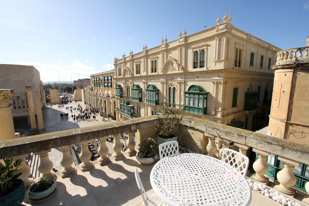 terrace at the Domus Zamittello Hotel in Malta