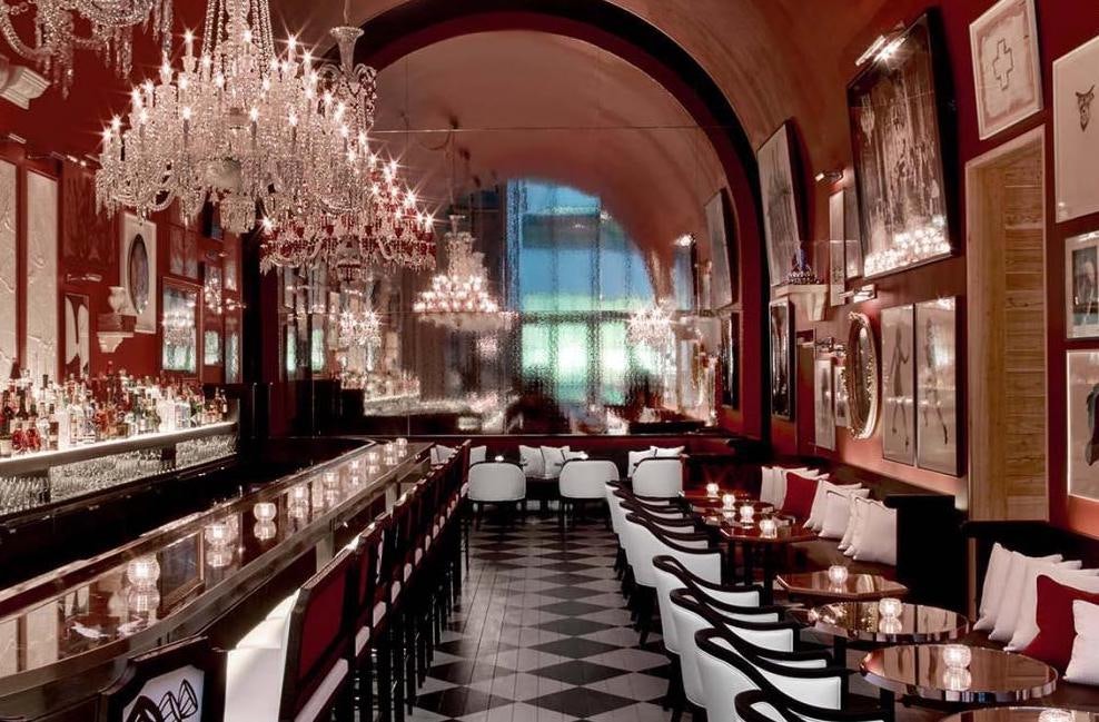 interior of the Bar at the Baccarat Hotel