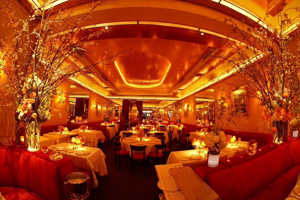 warm and cozy interior of La Grenouille