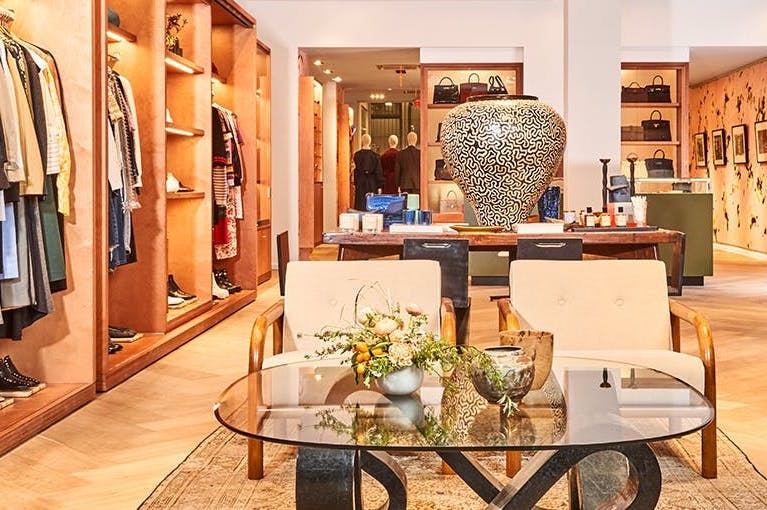 interior of RealReal with clothes and home accessories
