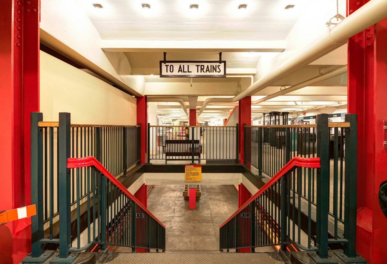 interior of the Transit museum resembling a subway station