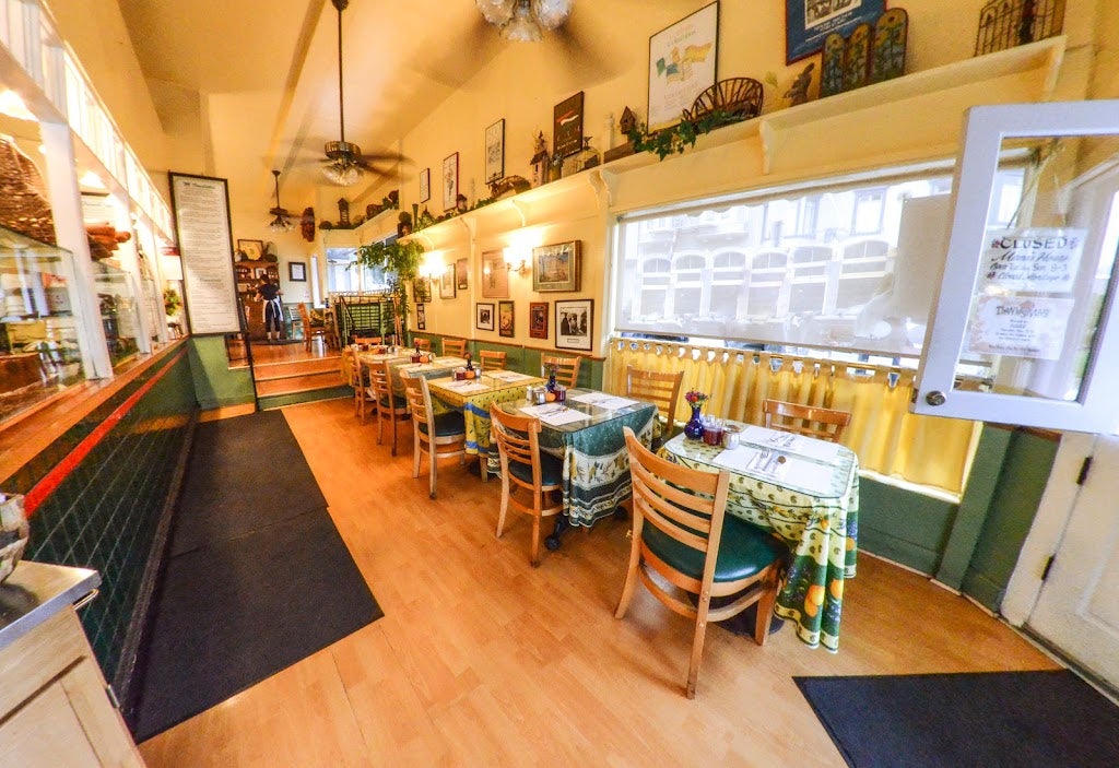 restaurant interior of Mama's on Washington Square