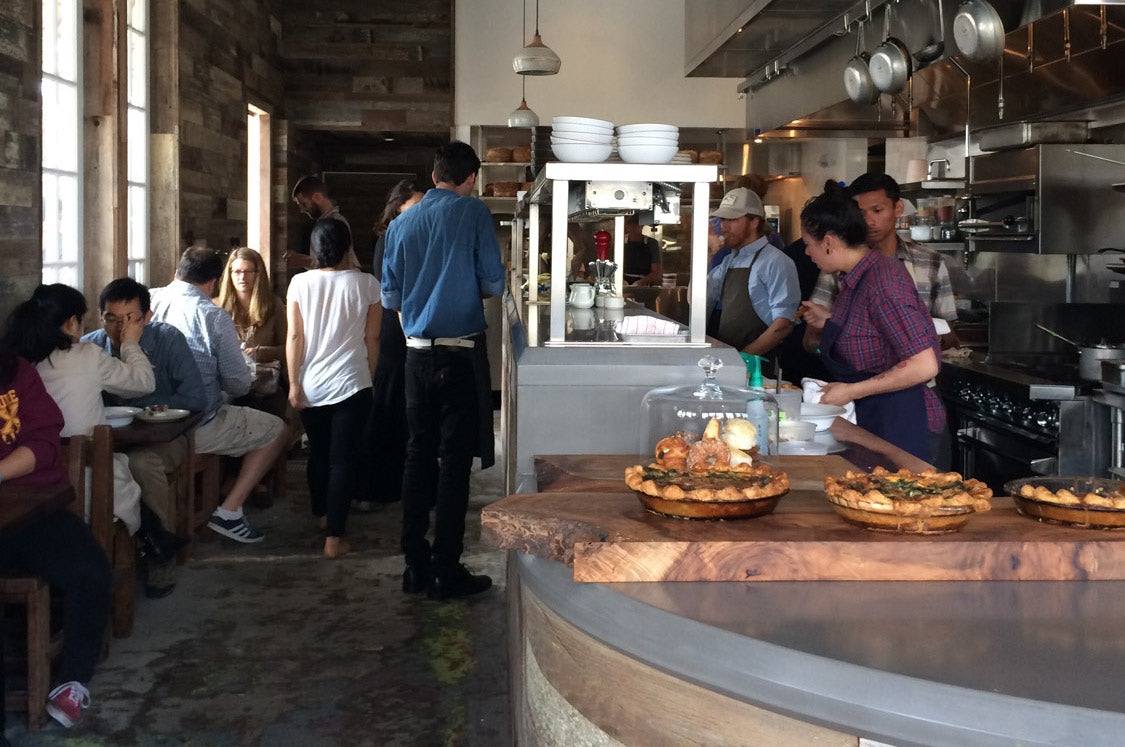 a lively morning at Outerlands cafe in SF