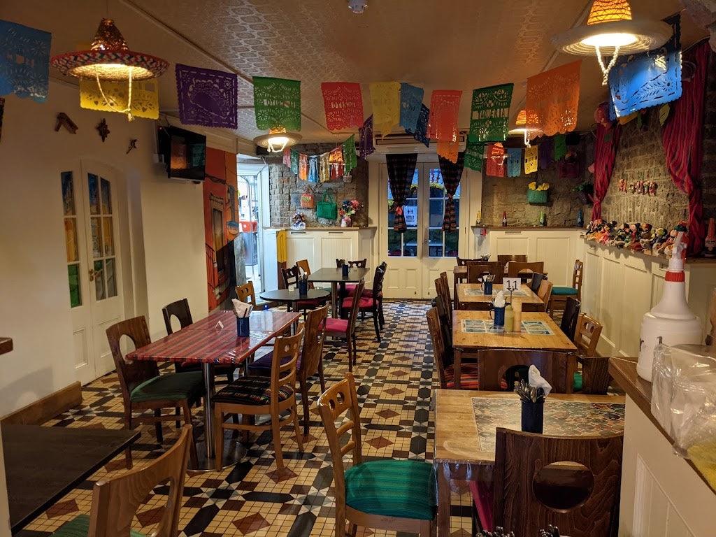 colourful Mexican-style interior of El Grito restaurant