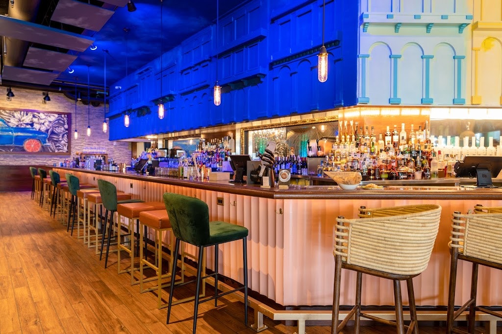 sleek interior of Kuba Cabana restaurant in Miami