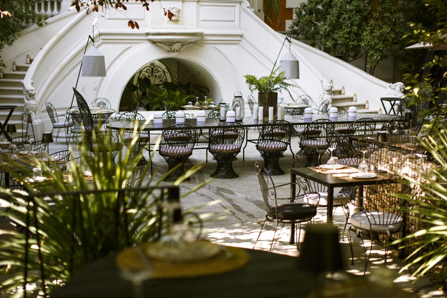 Terrace of restaurant Raimunda in Madrid