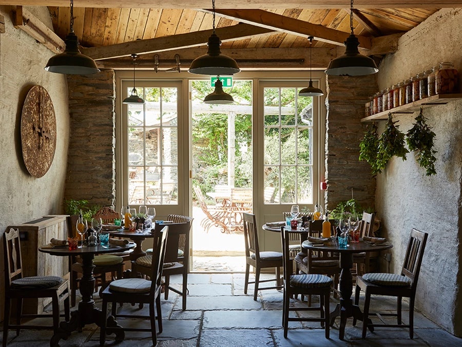 Breakfast room at The Pig at Harlyn Bay