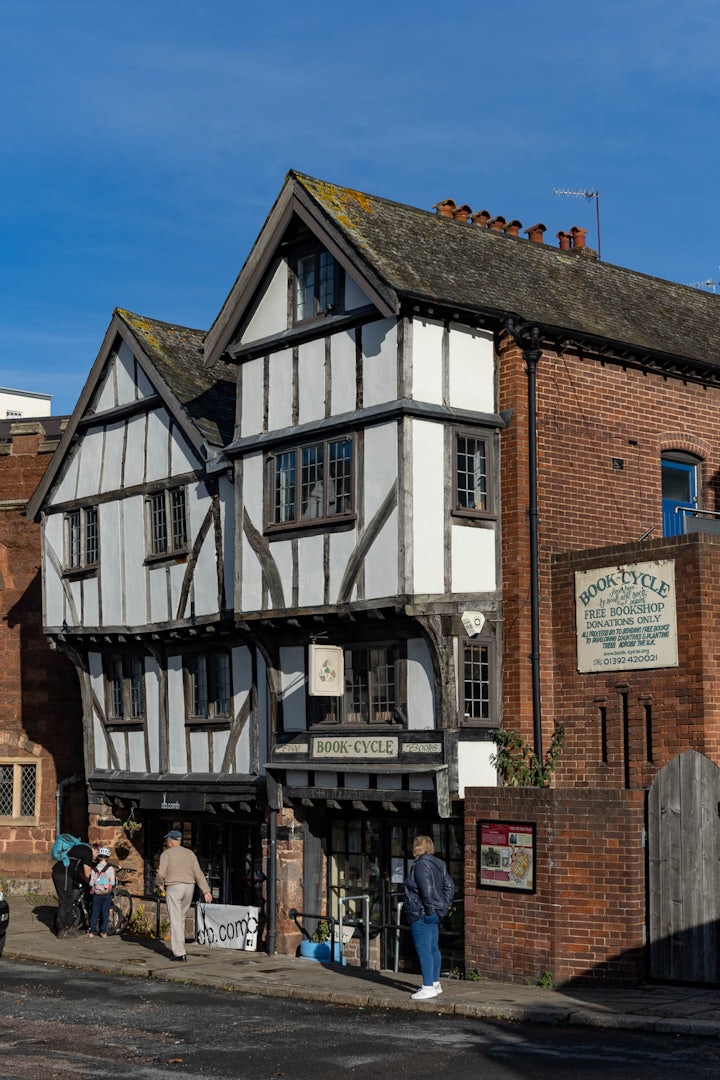 Façade of Book-cycle bookshop in Exeter