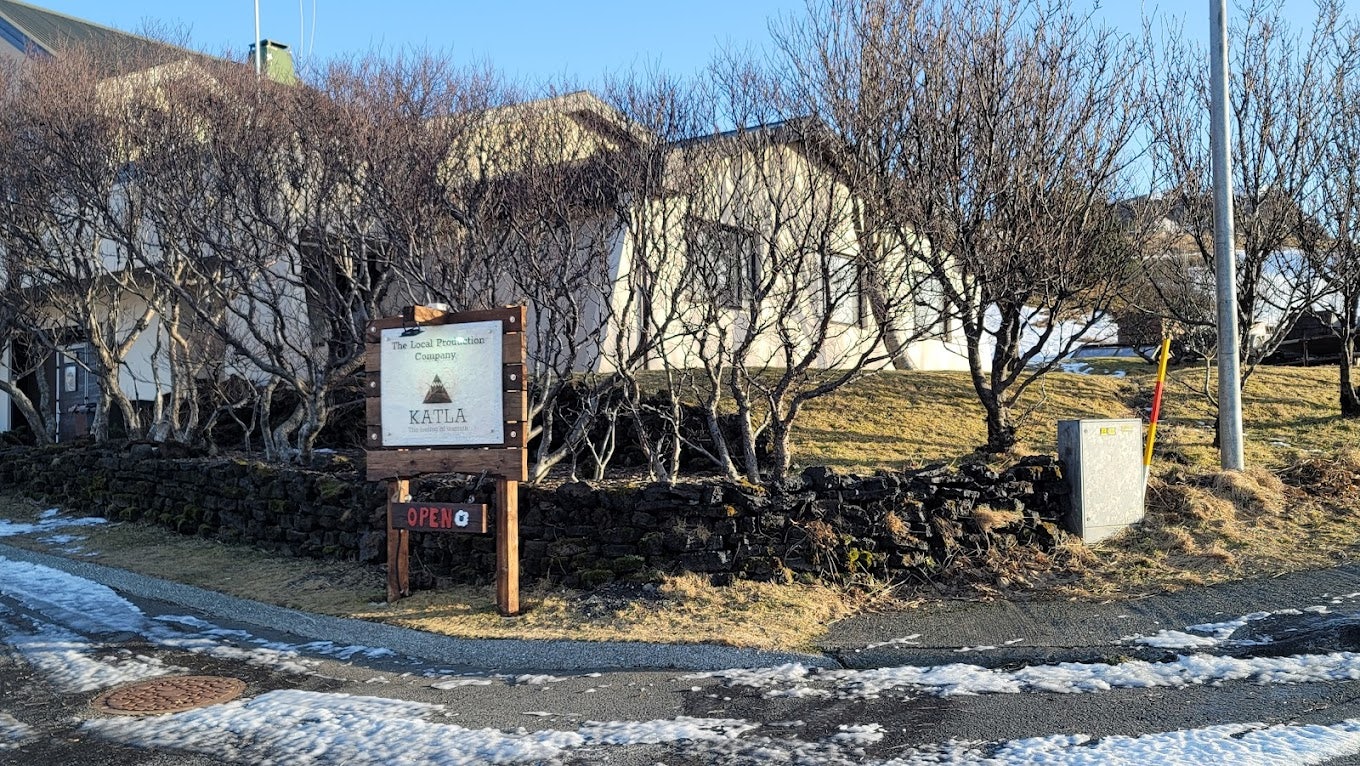 Exterior of KATLA Wool studio in Vik