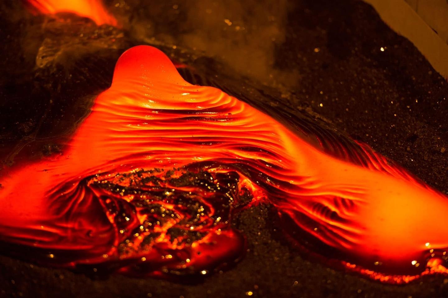 Lava from the Lava Show in Iceland