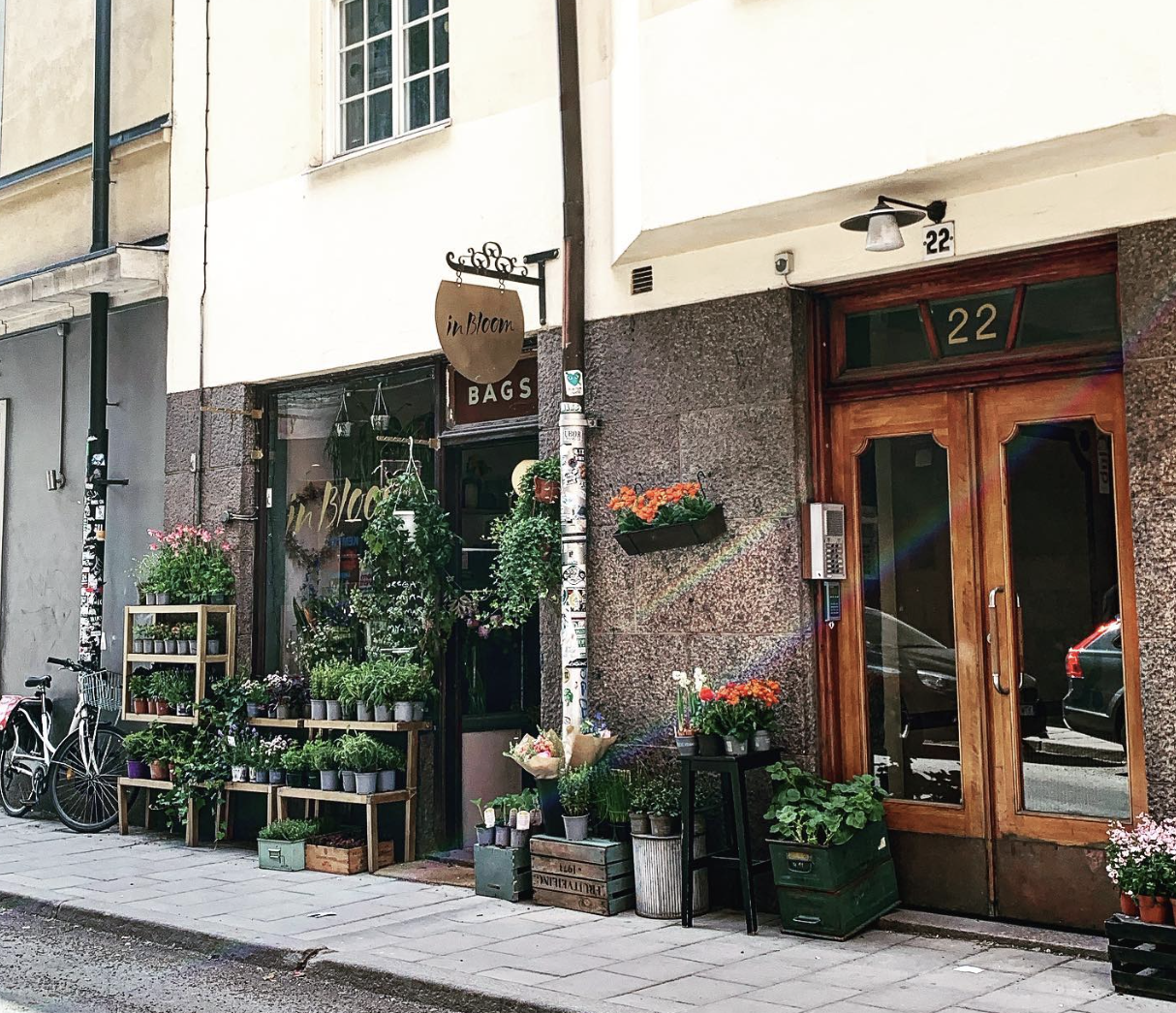 Facade of flower shop In Bloom