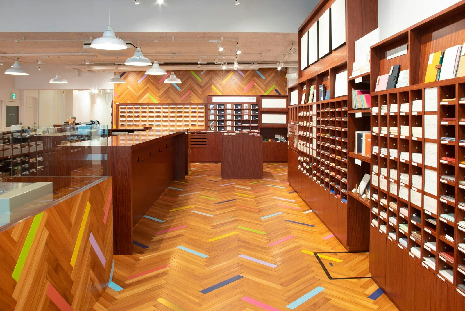 Interior of Kakimori Stationery shop