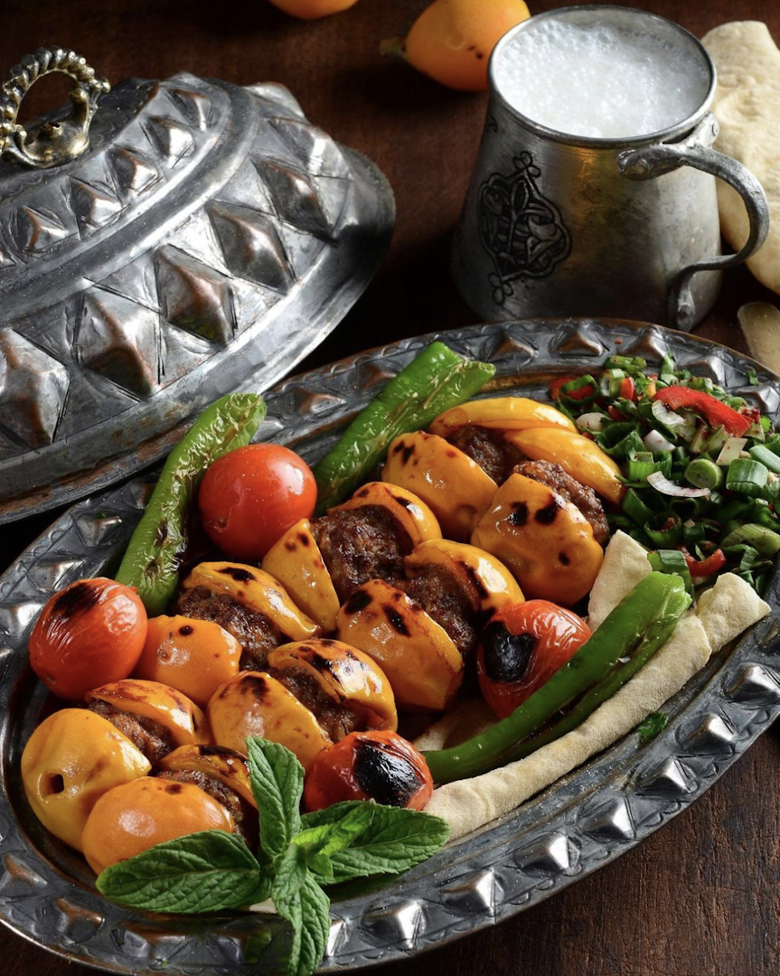 Traditional kebap dish at çiya sofrasi restaurant in Istanbul