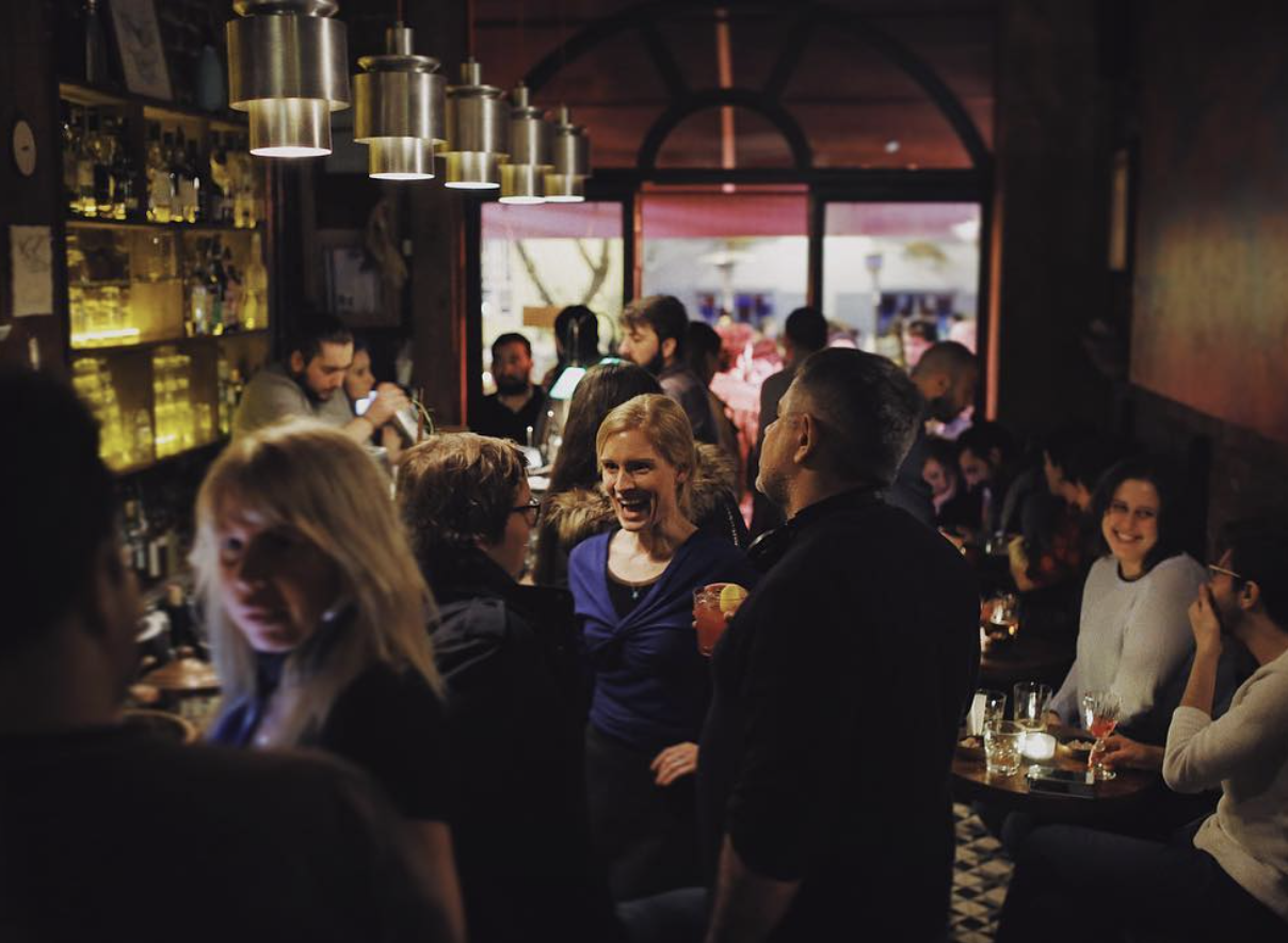 People enjoying cocktails at Geyik in Istanbul