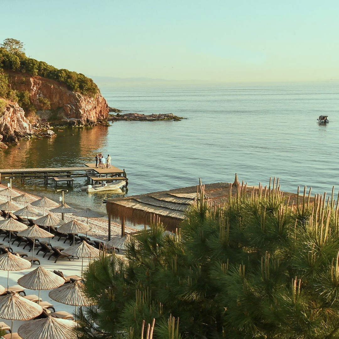 Sunset view from Noya Beach near Istanbul