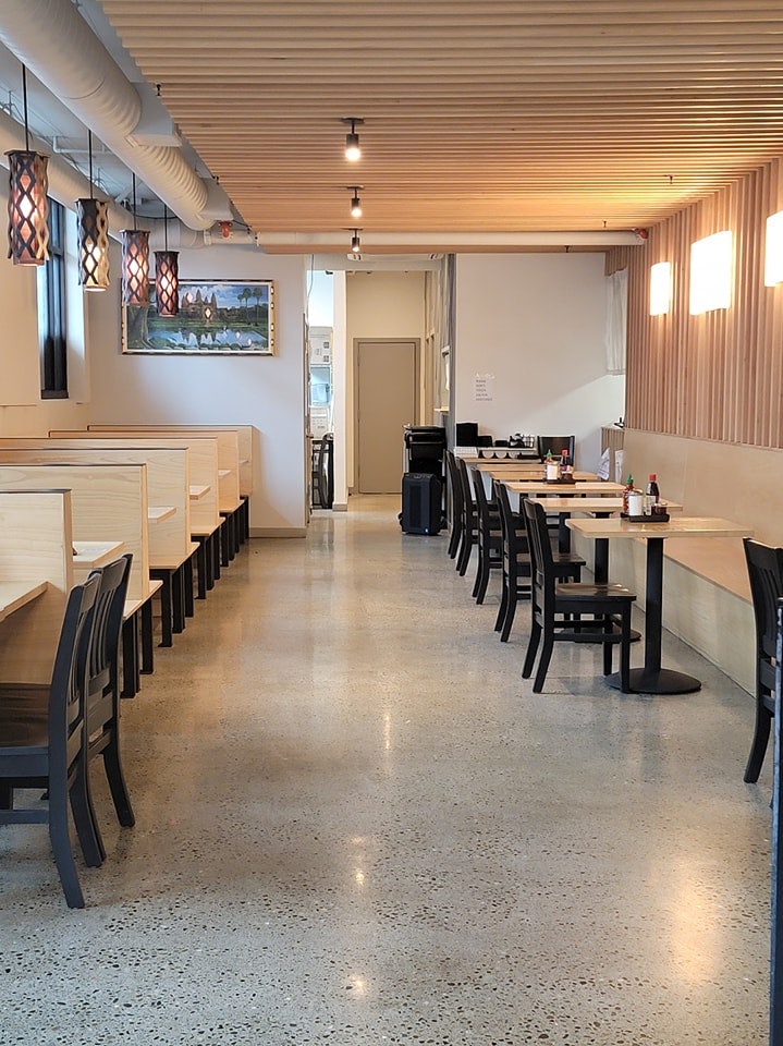 Clean interior of Phnom Penh Noodle House