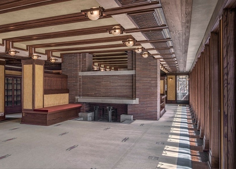 interior of the Robie House in Chicago