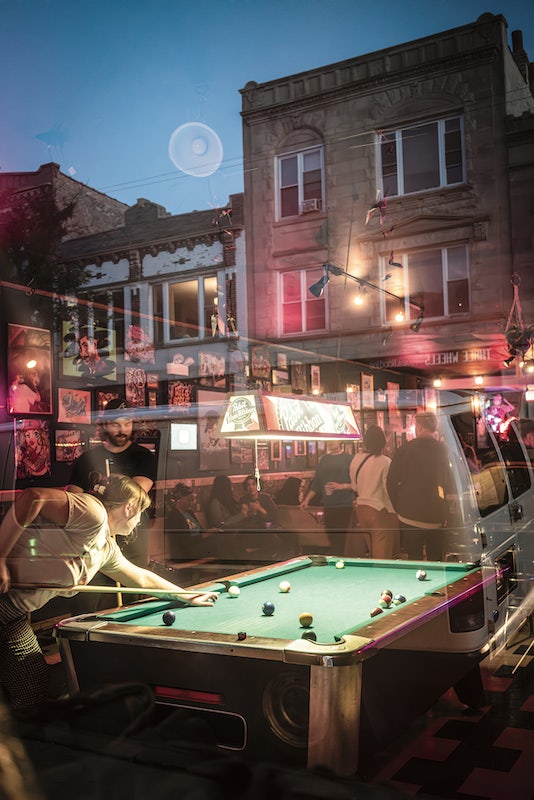 people playing pool at Cole's Bar Chicago