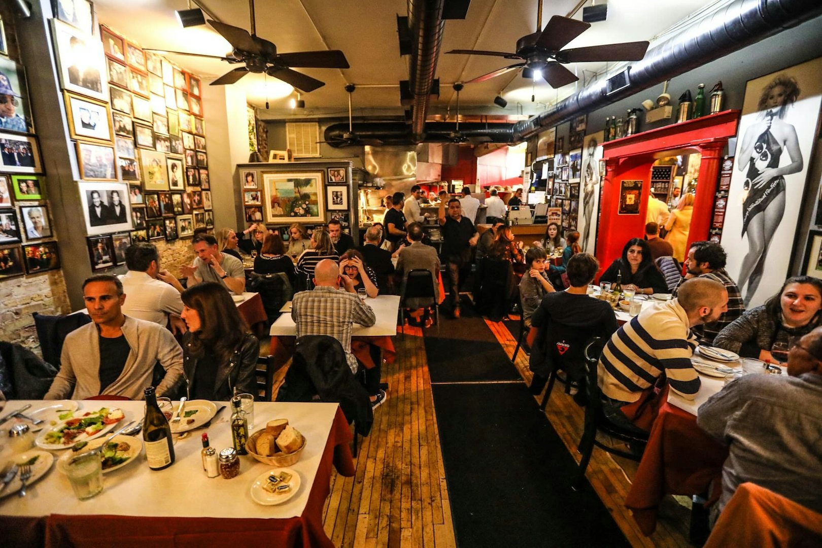 a buzzing night with customers dining at La Scarola restaurant