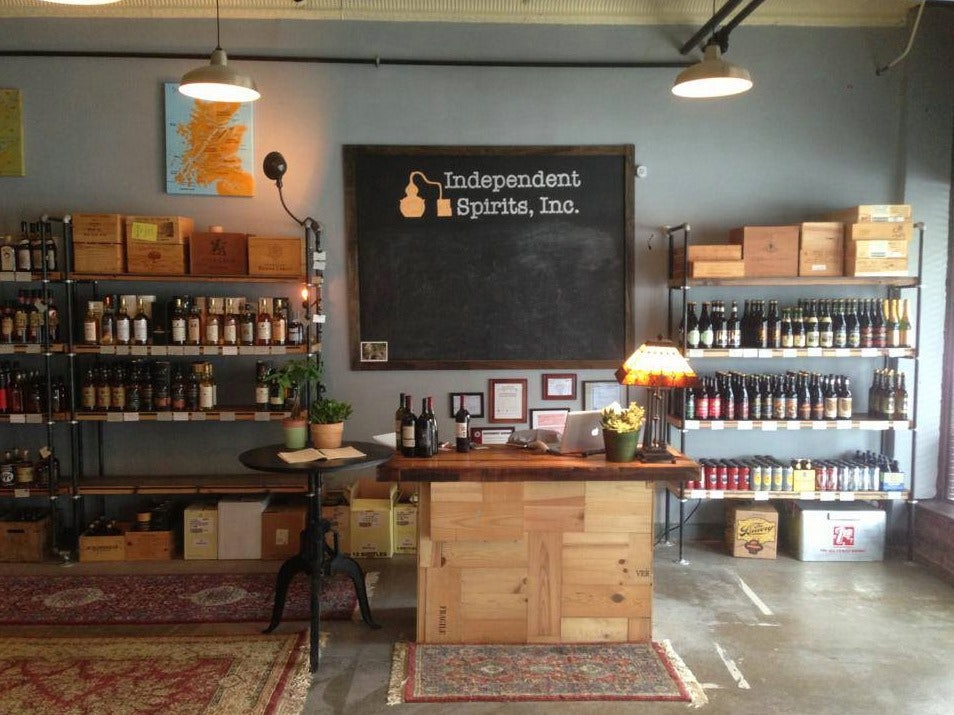 cozy shop interior of Independet Spirits Chicago