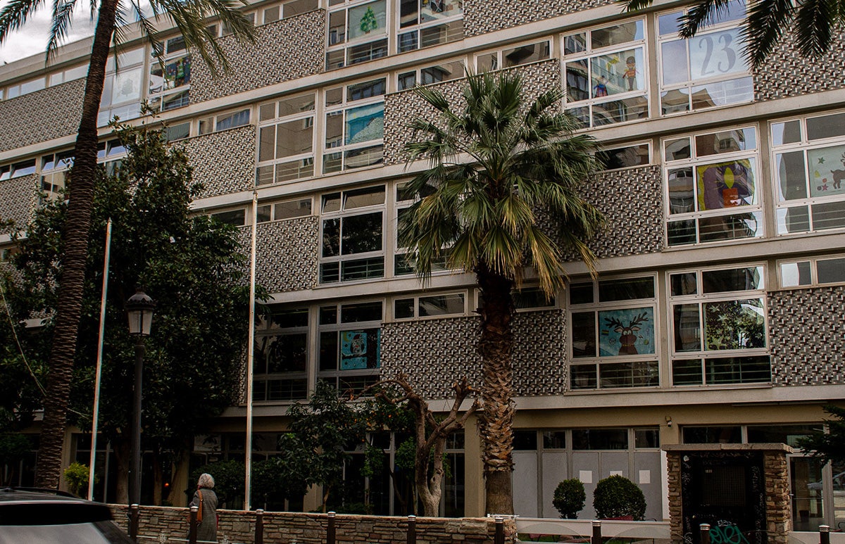 Modernist exterior of the Colegio Aléman in Valencia